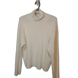 Zara Ecru Fuzzy Turtleneck Sweater Girls Size 13/14‎ NWOT